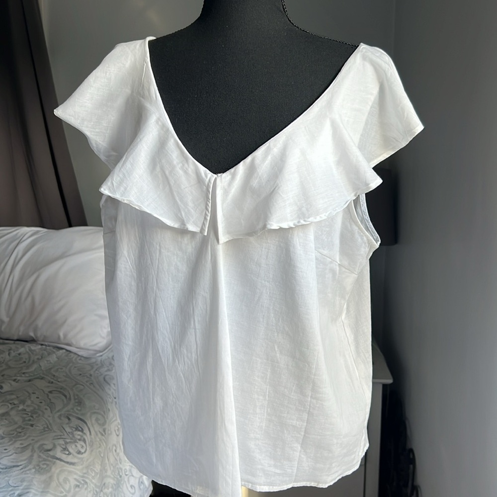 V-neck shirt with Frill overlay size 12 womens